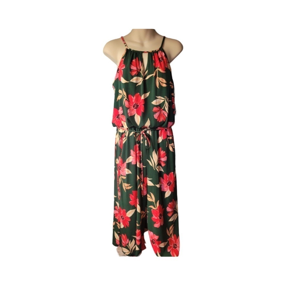 Maggy London Lottie Floral Halter Cropped Jumpsuit NWOT Size 6